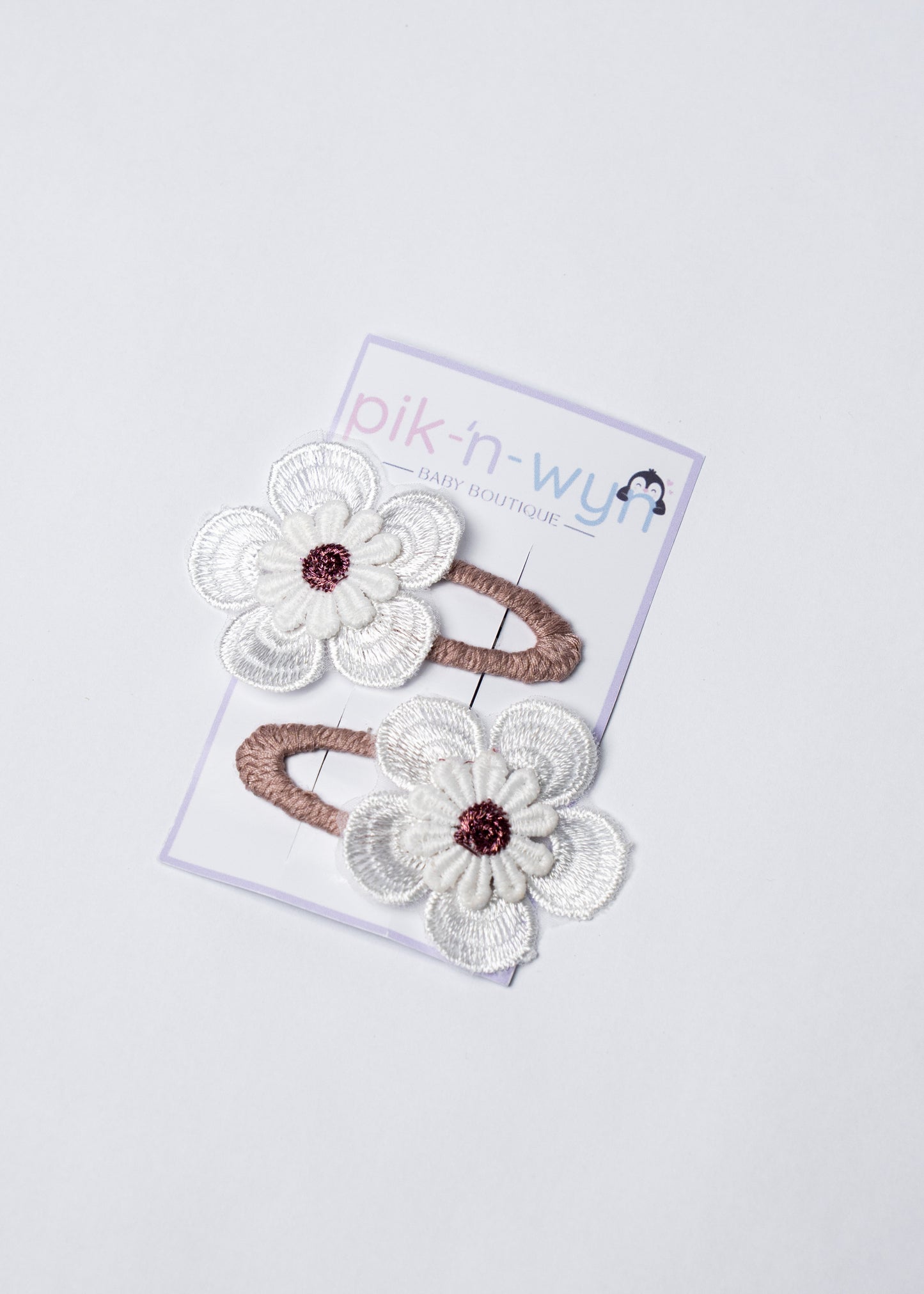 Rosé Daisy Hair Clips