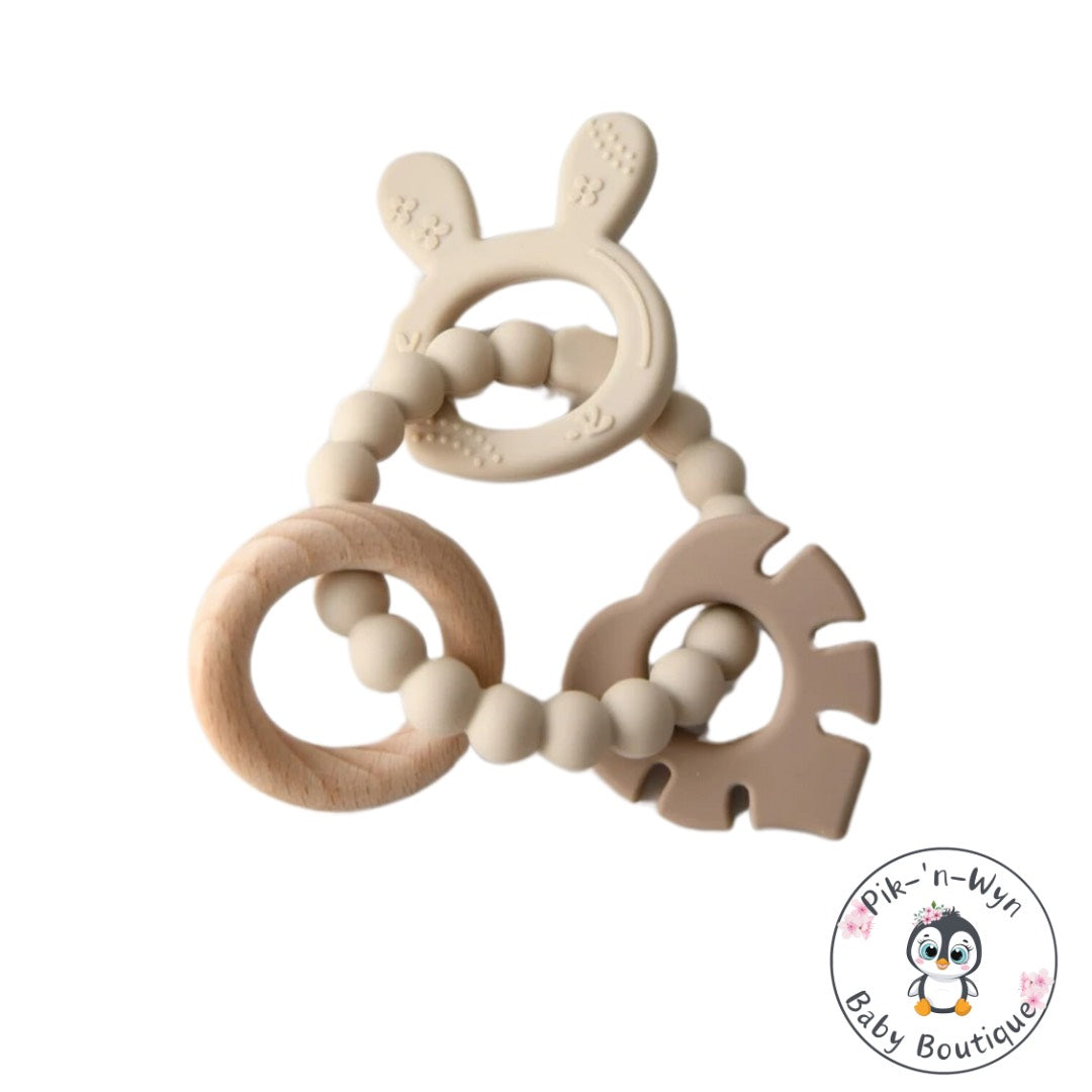 Silicone teether & rattle