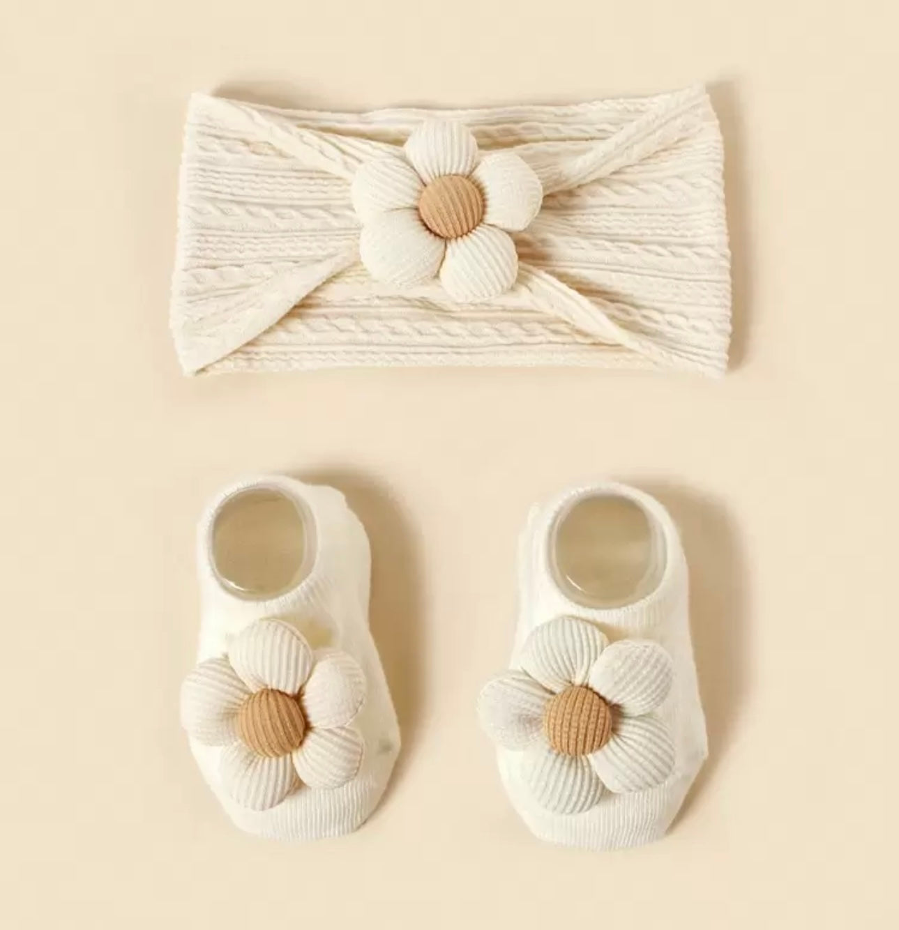 Flower Headband & "Sock-Shoe"