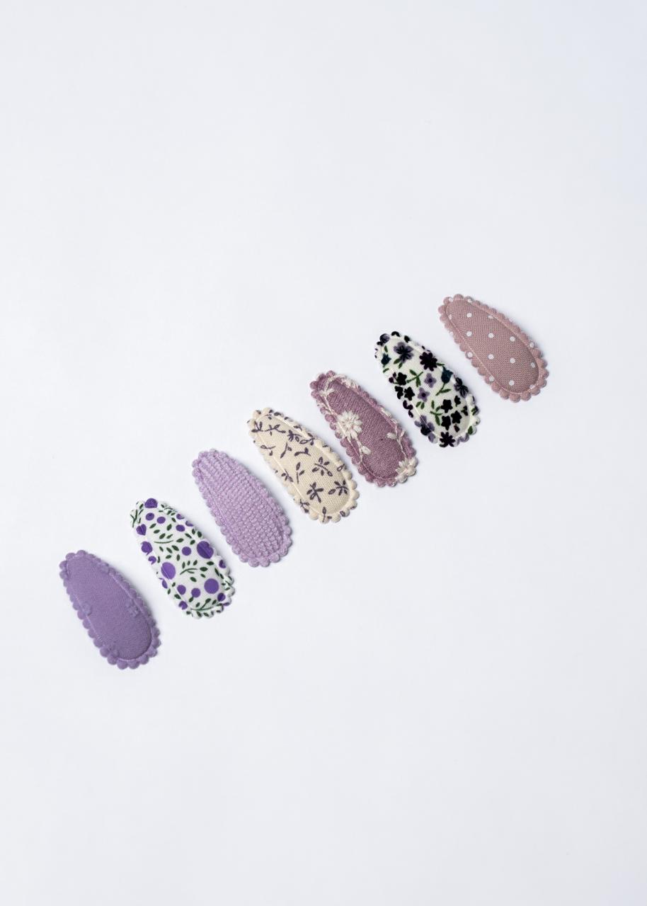 Violet Hair Clip Set