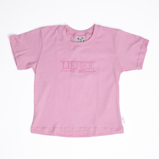 Personalised Name T-Shirt | Custom Embroidery | Blush Pink