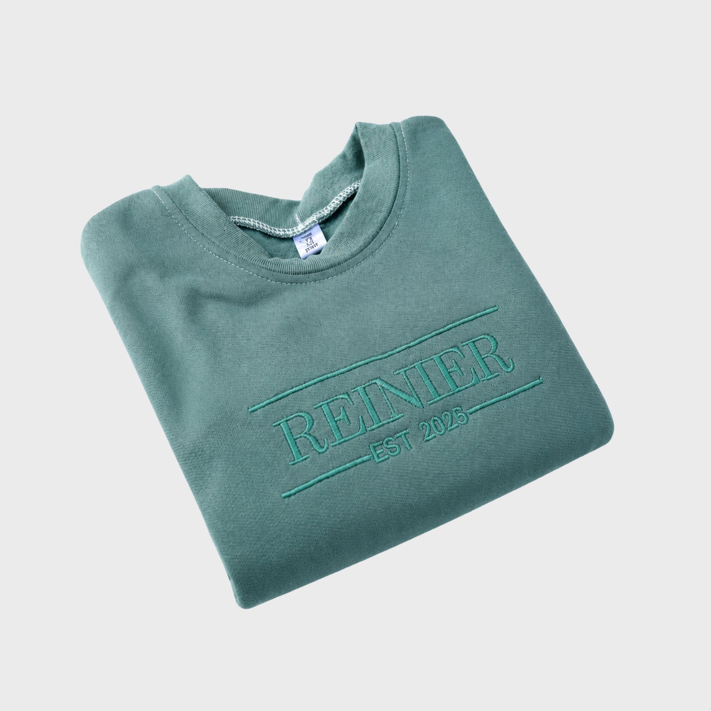 Personalised Name Sweater | Custom Embroidery | Sage Green