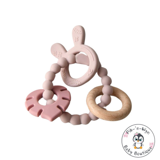 Silicone teether & rattle