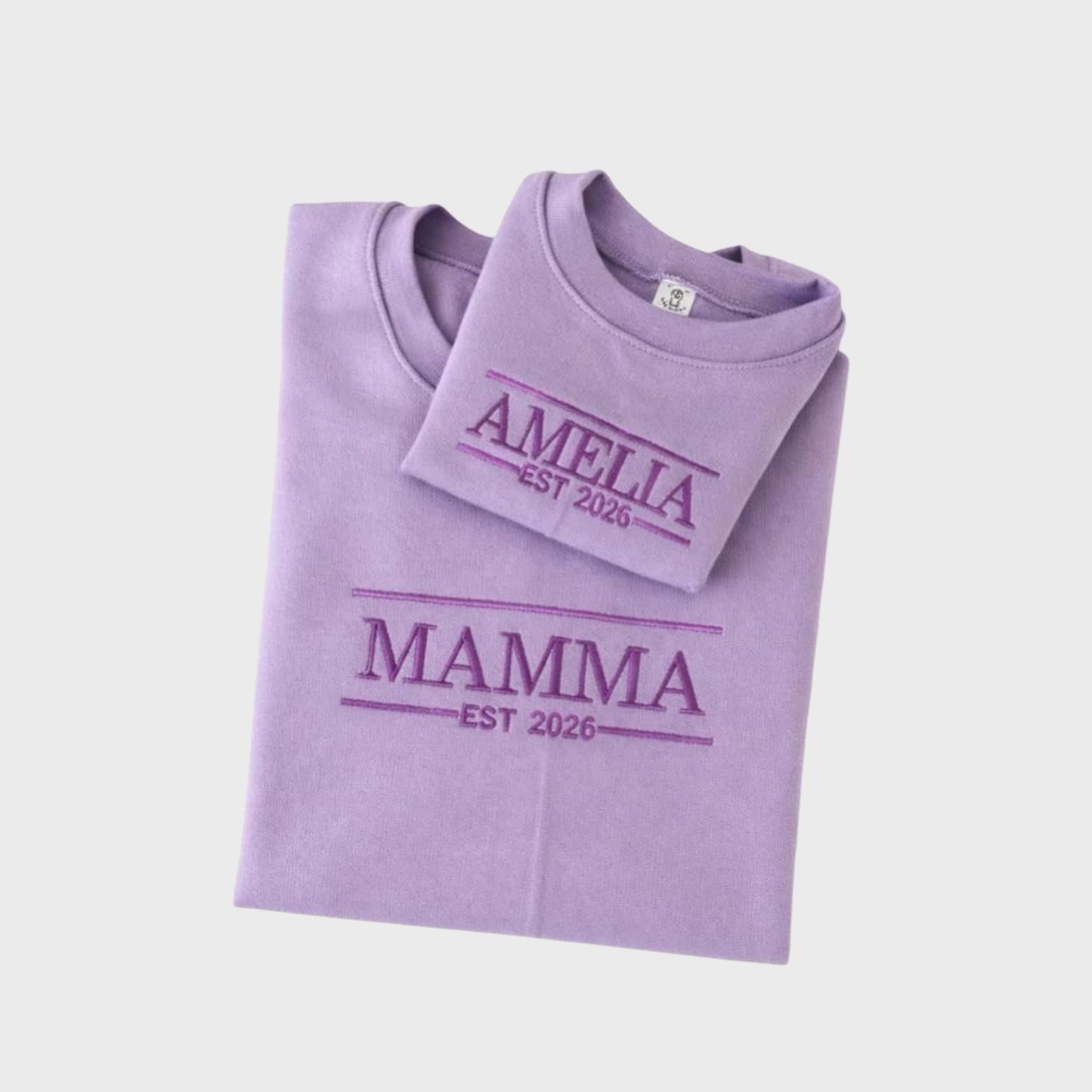 Personalised Name Sweater | Custom Embroidery | Lavender