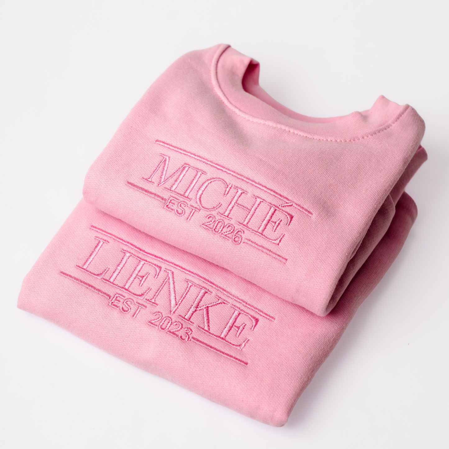 Personalised Name Sweater | Custom Embroidery | Blush Pink