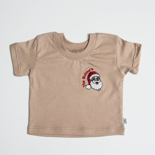 Stone Christmas T-Shirt - Santa Embroidery