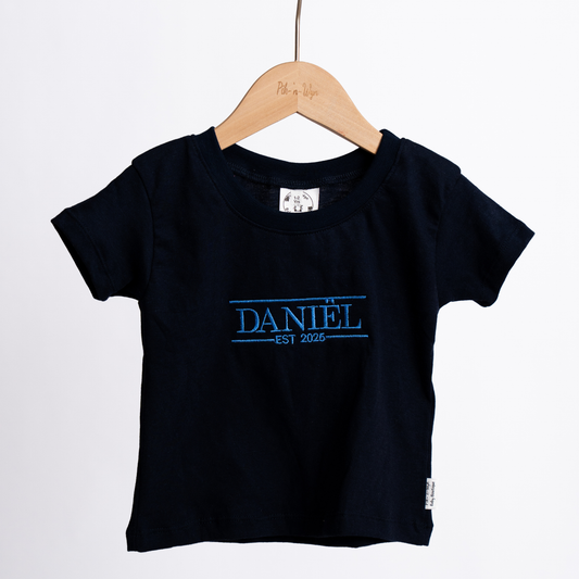 Personalised Name T-Shirt | Custom Embroidery | Navy