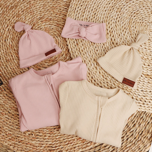 Organic Cotton 2 Way Zipper Cuddle Suit Set