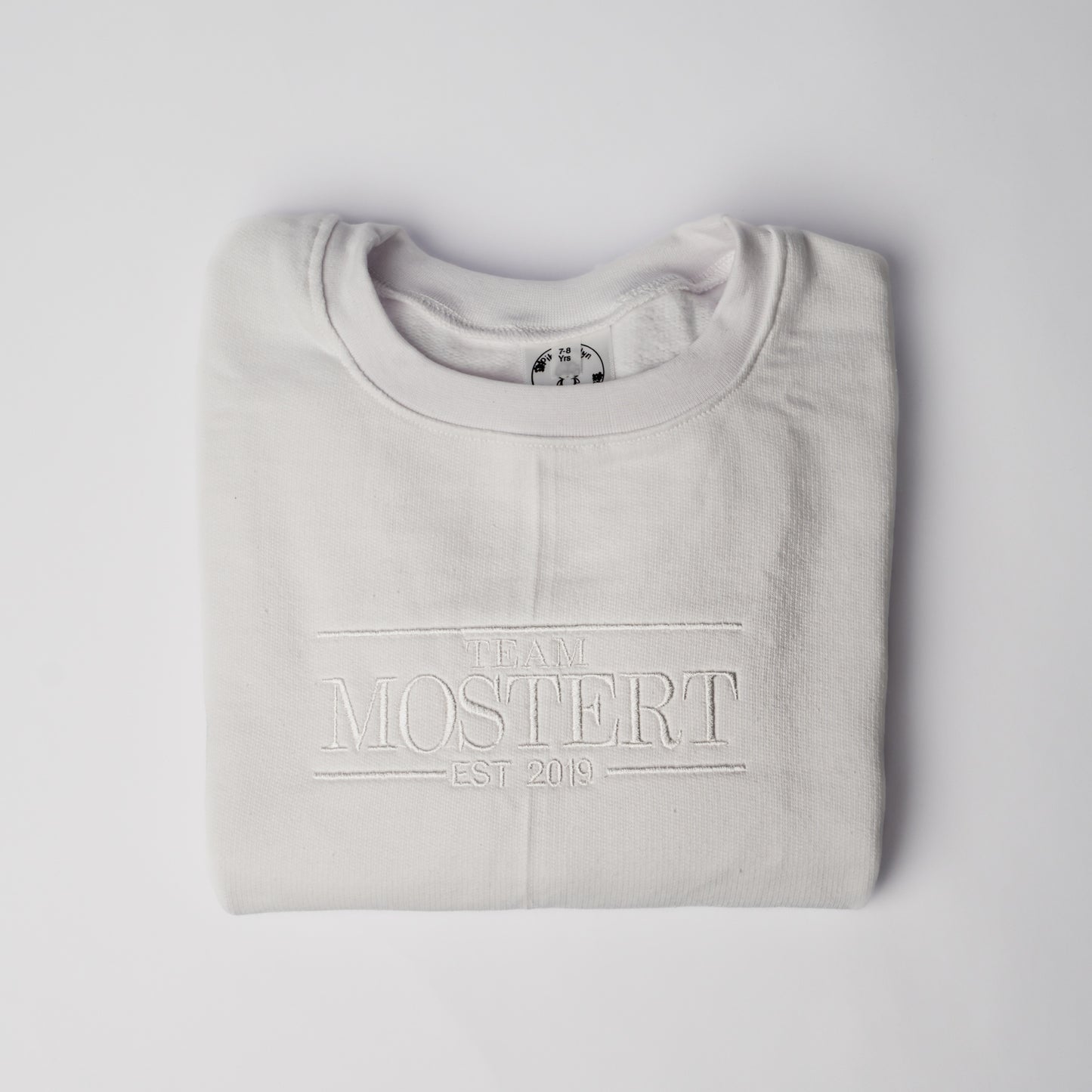 Personalized White Sweater - White Embroidery