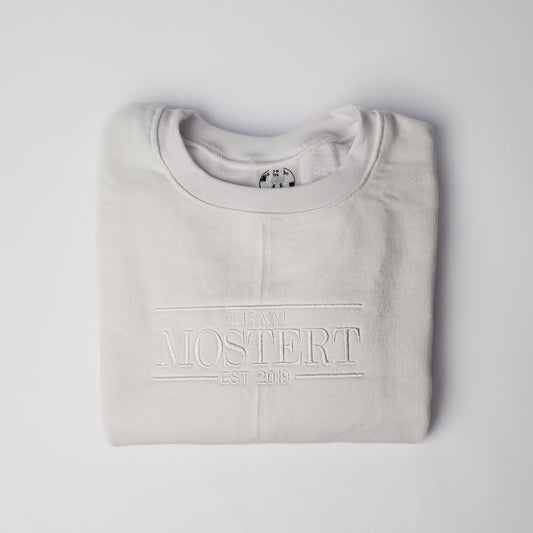 Personalized White Sweater - White Embroidery