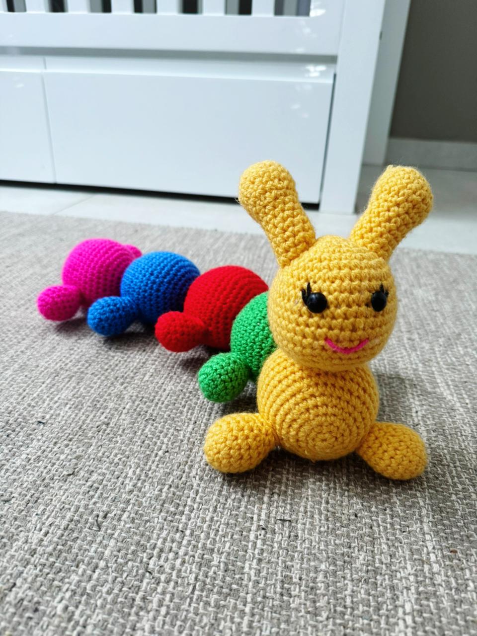 Caterpillar crochet toy